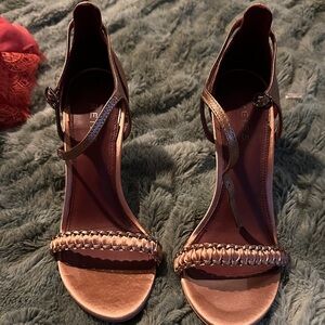 Reiss Rose Gold Strappy Heels size 8